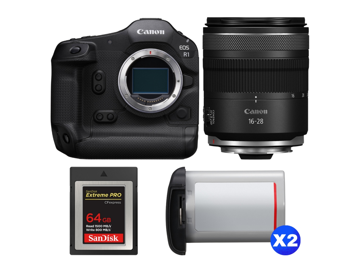 Canon Eos R1 + Rf 16-28mm F/2.8 Is Stm + 1 Sandisk 64gb Extreme Pro Cfexpress Type B + 2 Canon Lp-e19 + Ebook “20 Consejos Para Fotos Que Impactan”