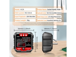 Aneng Probador De Enchufes Con Pantalla Lcd, Detector Automático De Fugas De 250 V.