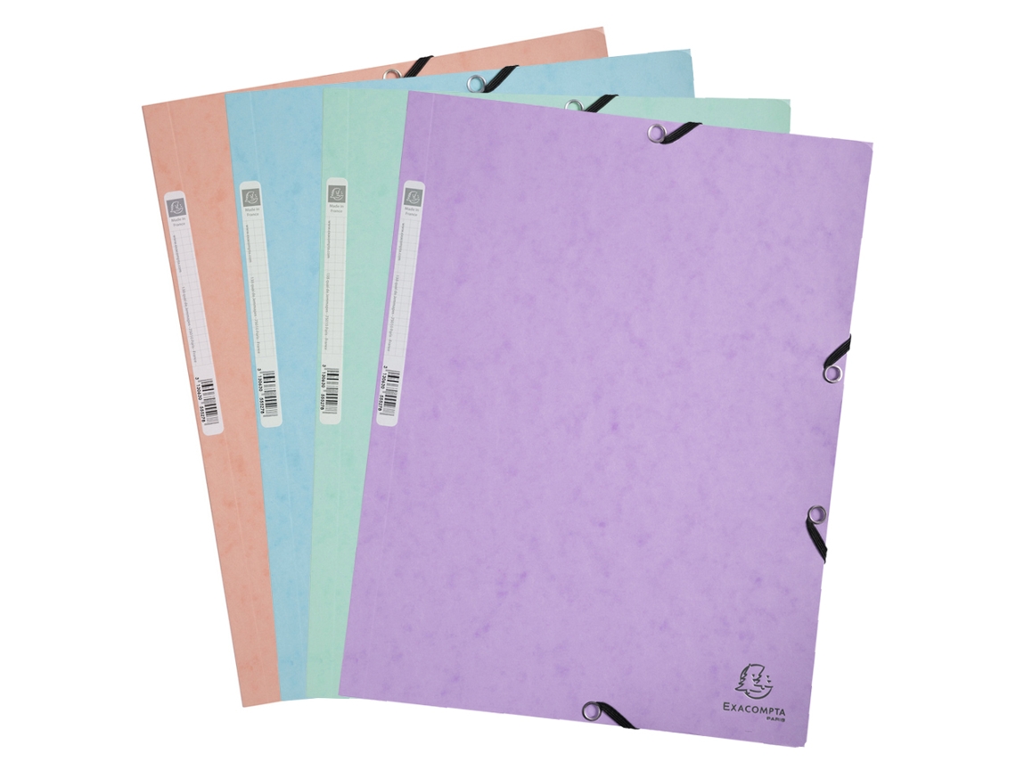 Carpeta de Esquina EXACOMPTA Acuarela A4 Cartón Lila