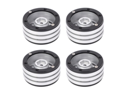 4 Llantas Beadlock Rc De 1,9 Pulgadas Y 12 Mm De Hexágono, De Aluminio Cnc, Para Coches Rc Crawler 1/10, Color Plata.