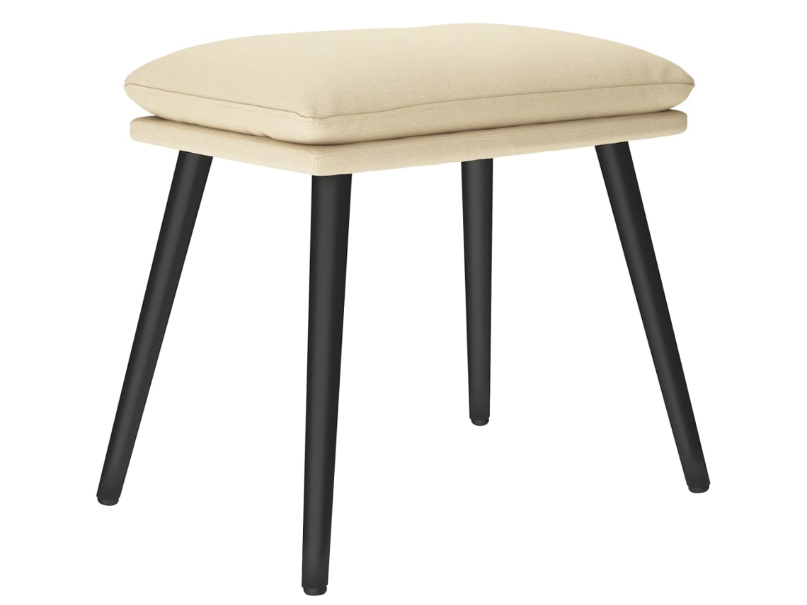 Reposapies VIDAXL Crema Tela (45x29.5x39 cm )