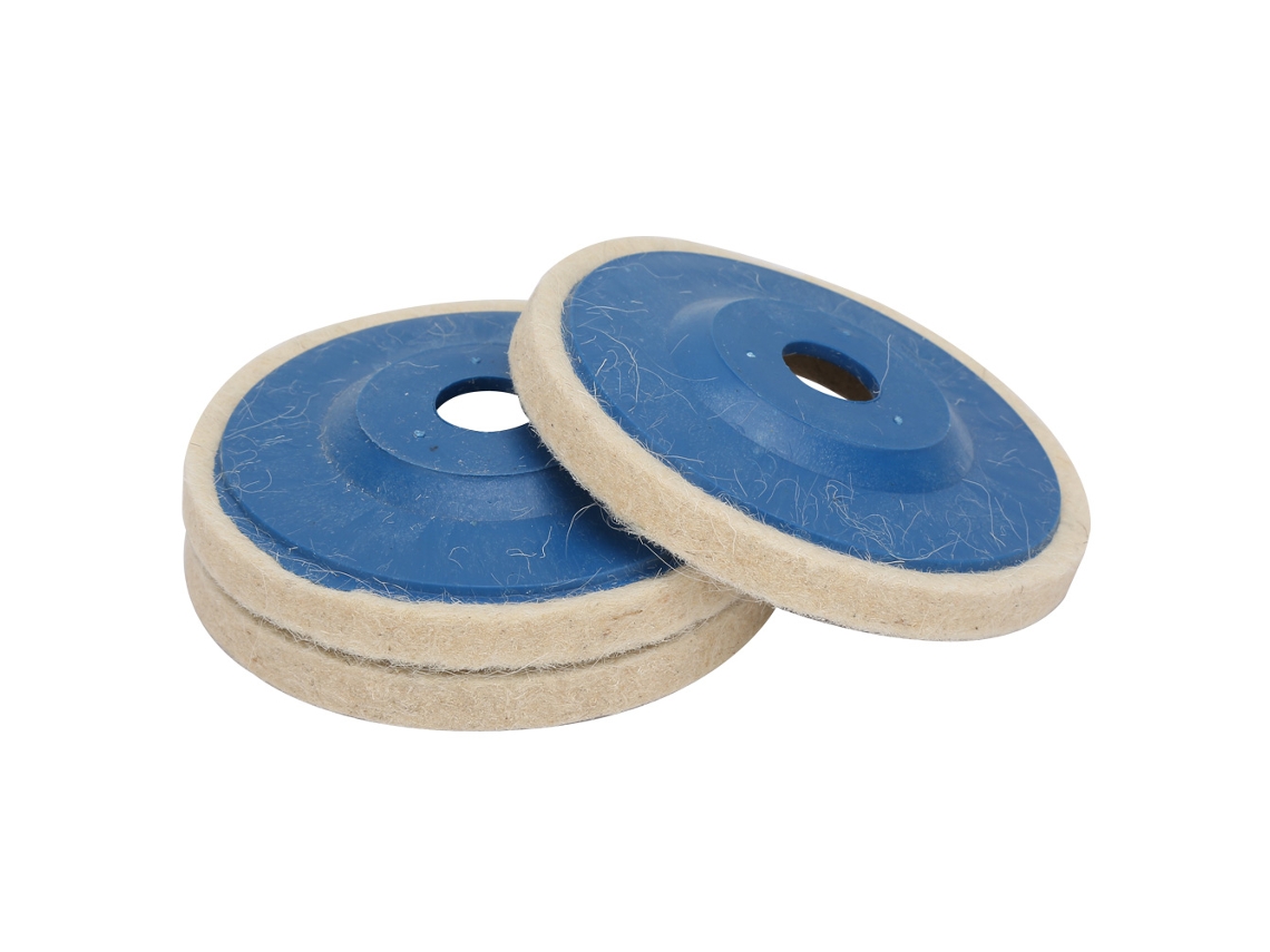 Juego Práctico Y Popular De 3 Discos De Pulido De Lana Angulares De 4 Pulgadas Para Lijadoras Angulares De 100°.