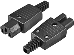 2 Adaptadores De Enchufe Iec320 C15 De 3 Terminales, 110-250 V Ca, 10 A