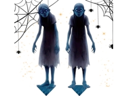 Gemelos Espeluznantes Genéricos De Halloween Letrero De Metal Para Césped Y Jardín, 2 Piezas – Decoración Para