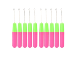 10pcs Agujas De Tejer Para Trenzas Y Dreadlocks De Pelo Con Mango Cómodo Y Duradero