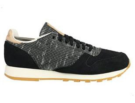 Zapatillas Deportivas REEBOK Classic Leather Ebk Hombre (Gris, Negro - Tela, Material Sintético - 40,5)