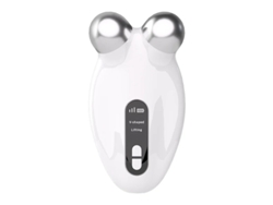 Masajeador facial con microcorriente y rodillo facial. Máquina de belleza facial que reduce líneas finas y reafirma la piel. Blanco Yizhood.