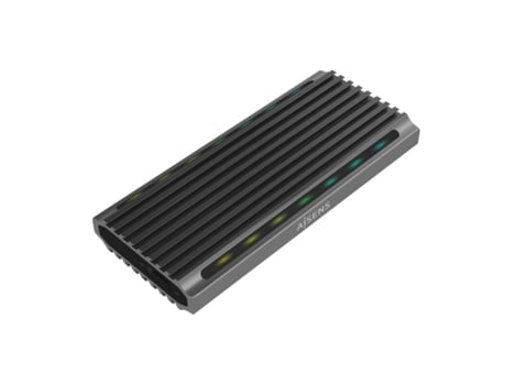 Caja externa para disco duro ssd m.2 sata nvme aisens asm2-rgb011gr usb 3.2 gen2 sin tornillos