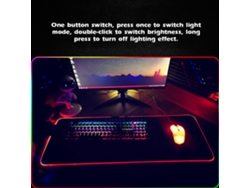 Alfombrilla De Ratón Grande Con Led Rgb Para Juegos, Teclado, Escritorio, Goma Antideslizante.