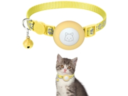 Collar Pequeño Con Soporte Para Rastreador Gps Para Mascotas, Correa De Nailon Reflectante Suave Y Duradera, Amarillo*