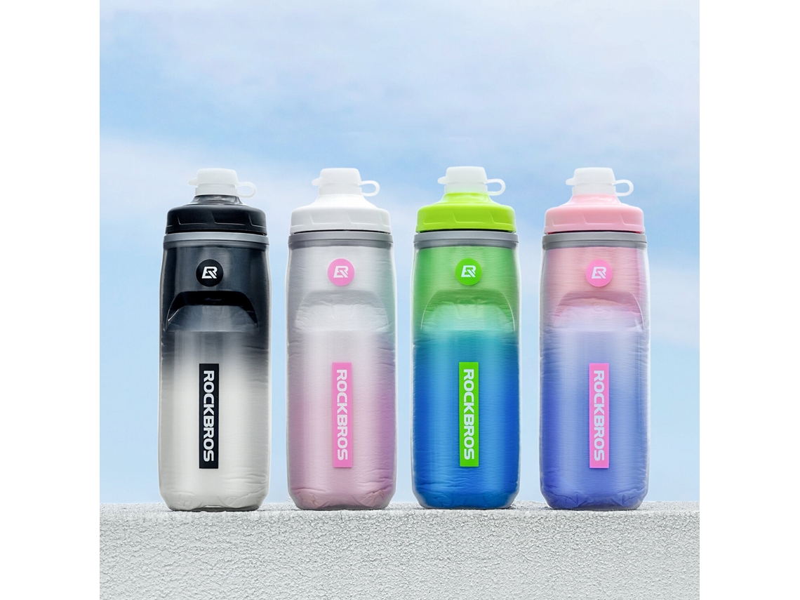 Greenrockbros Botella Agua Bicicleta 620ml Aislante Térmico Mantiene Frío Ciclismo Gimnasio Correr Deporte
