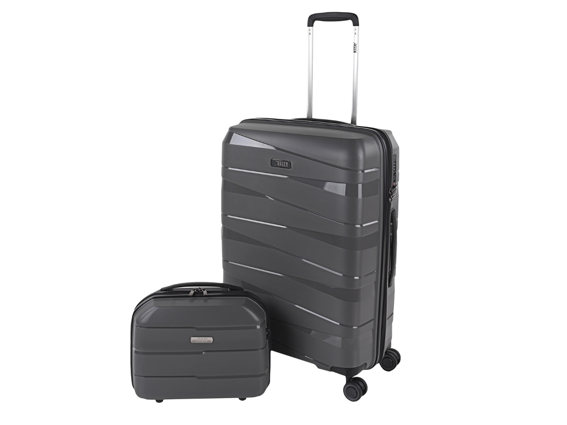 Juego De Maletas Rígidas Pp JASLEN Stuttgart marron metalizado (43X66x24 Cm - 58L)