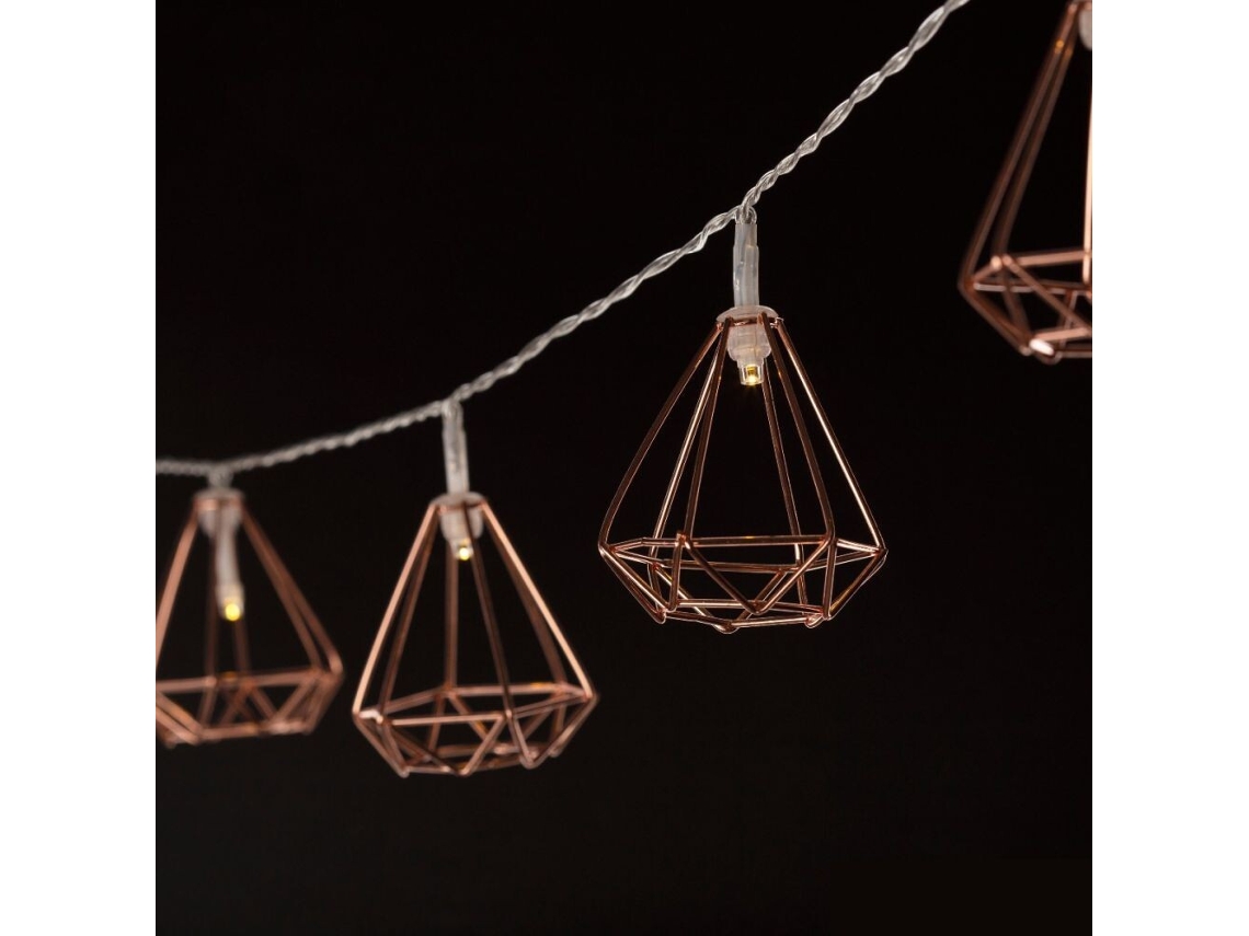 Luz De Navidad 10 Led A Pilas Estructuras Metálicas 1.65M ENTAC