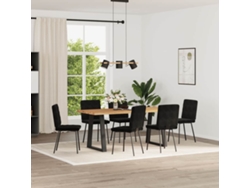 Maison Exclusive - Silla De Comedor 6 Unidades Terciopelo Negro