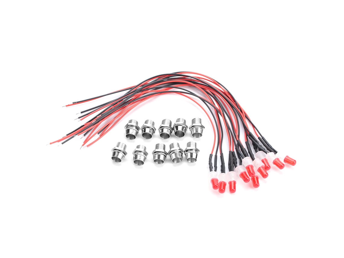 2026velora-10 Piezas Bombillas Led 12v 8mm Pre Cableadas Constantemente Ultra Brillantes Transparentes De Agua