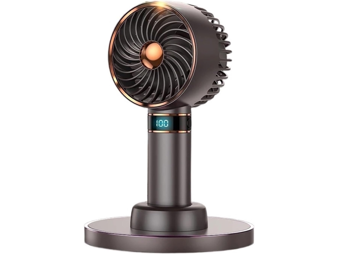Ventilador De Escritorio Usb Mini Portátil Silencioso 5000 Mah Recargable Para Interiores Y Exteriores Con