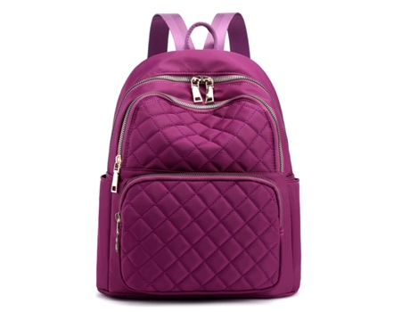 Mochila para mujer, mochila de moda para mujer, mochila de viaje de nailon, bolso de hombro negro, mochila informal pequeña para mujer, morado
