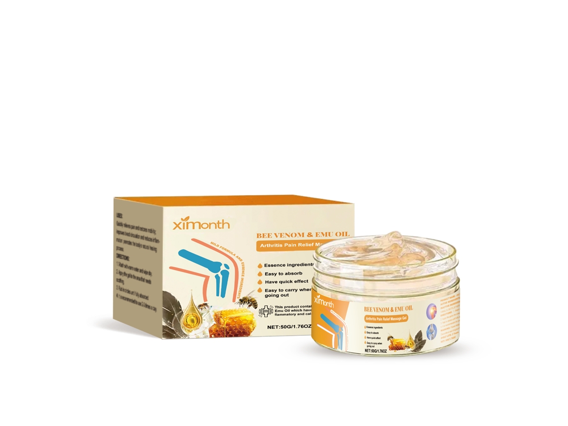 Crema de masaje hidratante suave para aliviar las molestias en las piernas.