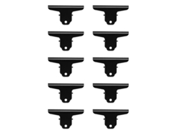 10 Clips Metálicos Grandes Con Bisagra Para Organizar Papeles, Documentos Y Notas - Negro