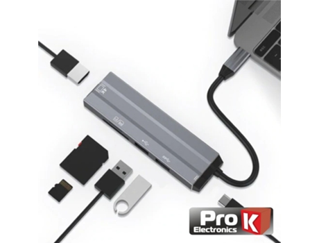 Hub Usb-C A Usb-C / 2Xusb / Hdmi / Tarjetas Sd Prok