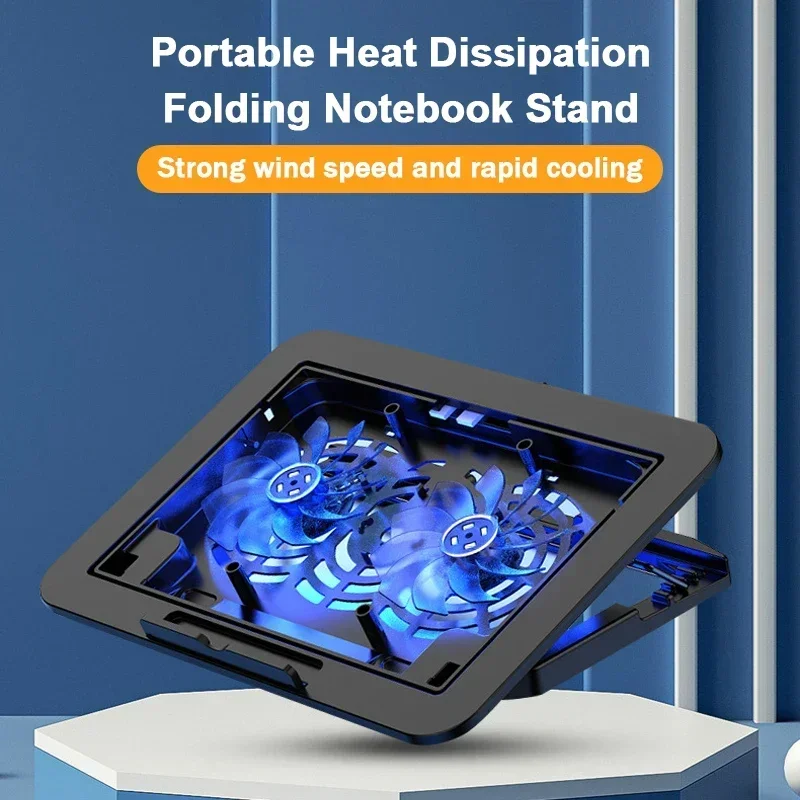 Enfriador De Aire Ajustable Para Portátiles Para Juegos, 1200 Rpm, Ventiladores Dobles