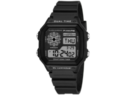 Reloj Multifuncional Luminoso E Impermeable Para Hombre De Panars Con Correa De Plástico Pu Gris.