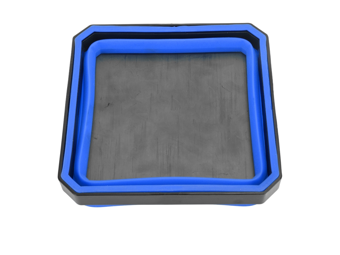 Bandeja Magnética Plegable Portátil De Silicona Para Herramientas, Para Tornillos, Tuercas, Pernos Y Arandelas - Azul