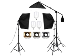 Kit de iluminación Softbox, bombillas de 135 W, Softboxes de 50 x 70 cm, 3 unidades de 135 W bicolor OEM