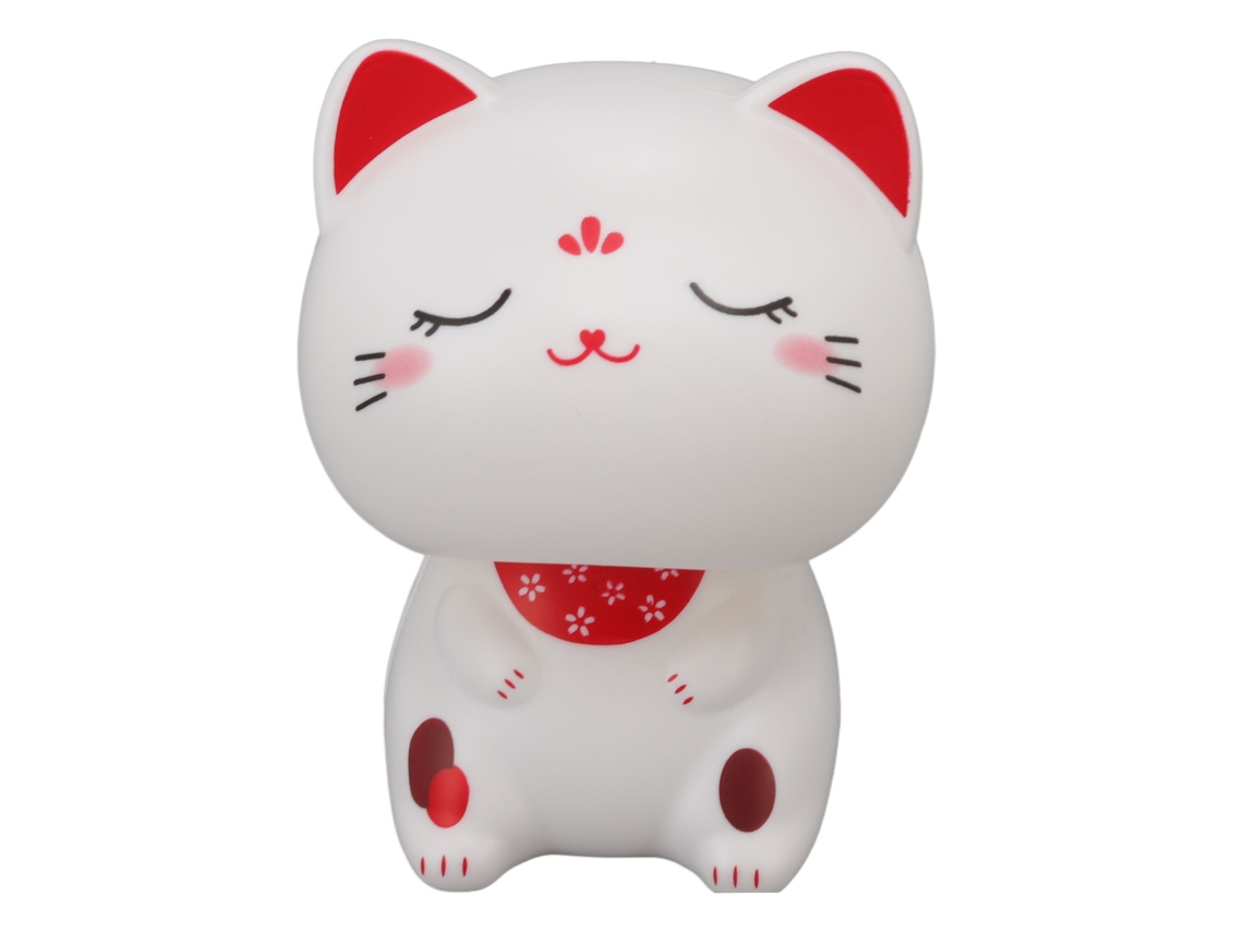Gato De La Suerte Solar Lindo Con Luz De Inducción, Plástico Decorativo Para Restaurante O Tablero De Coche