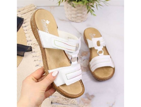 Chanclas RIEKER Material sintético Mujer (39.0 eu - Beige)