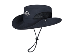 Sombrero de pescador Yuysan, de secado rápido, con protección solar, plegable, con cordón ajustable, ala de 8 cm, talla única (55–60 cm).