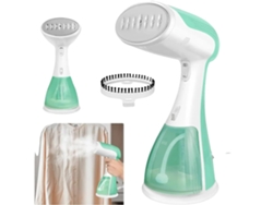 Plancha de vapor para ropa, depósito de agua de 300 ml, calentamiento rápido, verde claro.