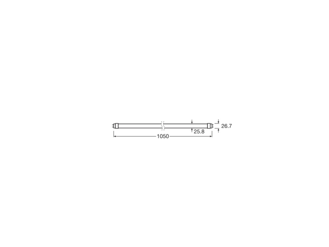 Tubo Led T8 Ledvance G13 11,4w 2000lm 4000k 190º Ip20