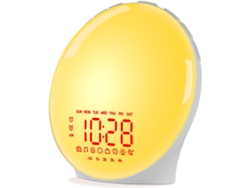 Despertador con luz de amanecer para todos, simulación de amanecer y atardecer, ayuda para dormir, alarmas duales Chronus (blanco)