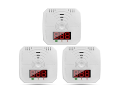 Detectores de monóxido de carbono (alarma audible y visual, pantalla LCD)