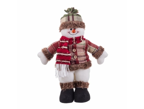Adorno de Navidad BIGBUY CHRISTMAS Adorno Navideño Tejido Muñeco Multicolor (33x35X33cm)
