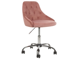 Silla de oficina BELIANI Parrish de Terciopelo Rosa 60x60x85