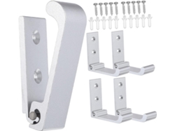 Juego de 5 ganchos de pared plegables de aluminio