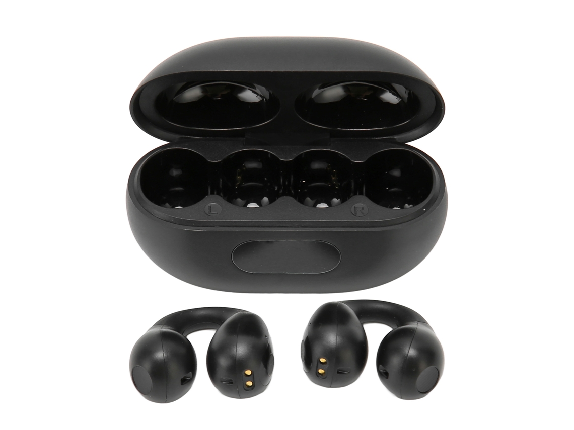 Auriculares Bluetooth De Oído Abierto Con Conducción Ósea Estéreo, Cancelación De Ruido, Control Táctico, Clip, Color Negro.