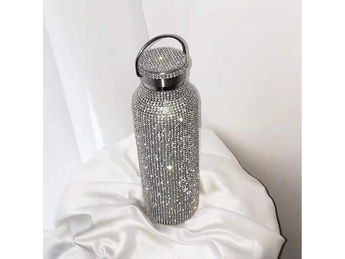 Botella de agua Rebe-Thermal de acero inoxidable con diseño de diamante para mujer, 500 ml, 750 ml, regalo de San Valentín, 500 ml.