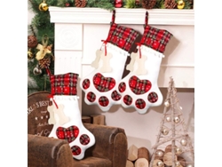 Calcetín Navideño Para Perros Con Patas Grandes, 45 X 28 Cm, Decoración Navideña, 1 Unidad