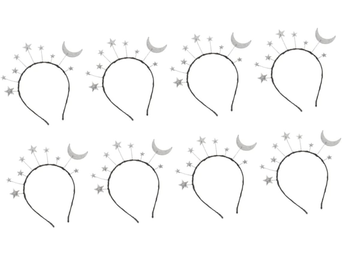 Conjunto De 8 Tiaras Brilhantes Em Formato De Estrela Para Crianças, Perfeitas Para Decoração De Festas.