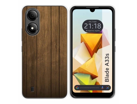 Funda Silicona para Zte Blade A33s diseño Madera Dibujos
