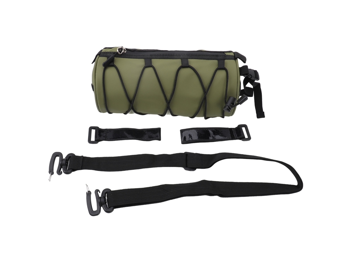 Bolsa Cilíndrica De Gran Capacidad Para Cuadro Delantero De Bicicletas De Montaña Y De Carretera - Verde Oliva
