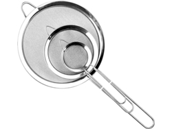 Colador De Cocina De Acero Inoxidable - 3 Piezas - 19/25/35 Cm - Colador Fino Con Mango - Colador Para Harina, Alimentos Y Verduras