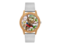Reloj De Pulsera Analógico De Cuarzo Con Correa De Malla Plateada Para Hombre Y Mujer