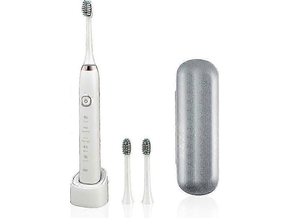 Cepillo De Dientes Eléctrico Sónico Sarmocare S100, Recargable Por Usb, Resistente Al Agua, Con 8 Cabezales.