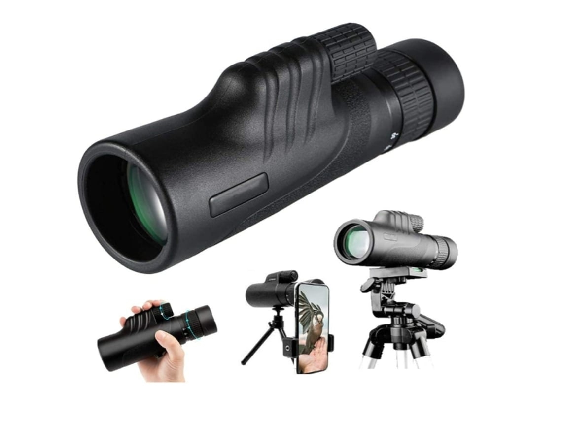 Telescopio monocular Chennnls con prisma de alta potencia, zoom HD 10x30x42, visión nocturna de baja potencia, monoculares de bolsillo compactos e impermeables, color negro