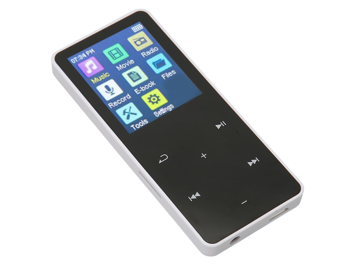 Reproductor MP3 Bluetooth Yizhood Js04 de 1,8 pulgadas, alta fidelidad, sin pérdidas, 8 GB (blanco)