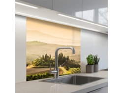 Paneles para salpicadero de cocina - Diseño paisajístico - Toscana - Luz matutina 80x80 cm